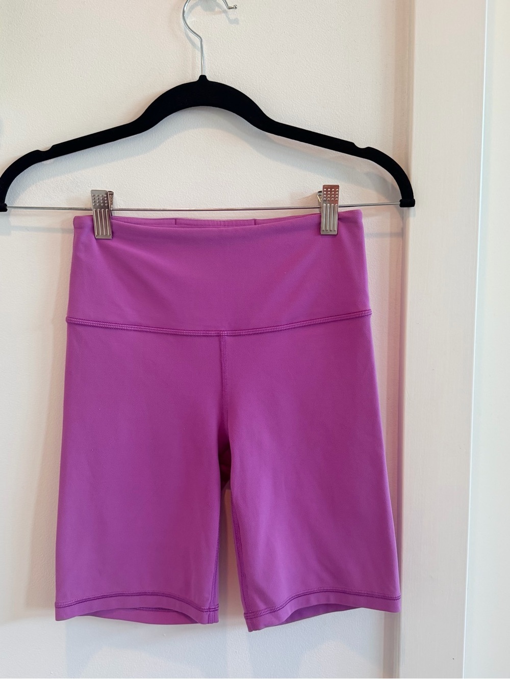 Athleta High-Rise Bike Shorts Buttery Soft Material Color Magenta Size XS